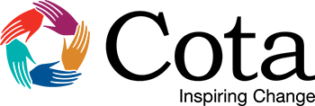 Cota Logo Horizontal Placement of Five Hands