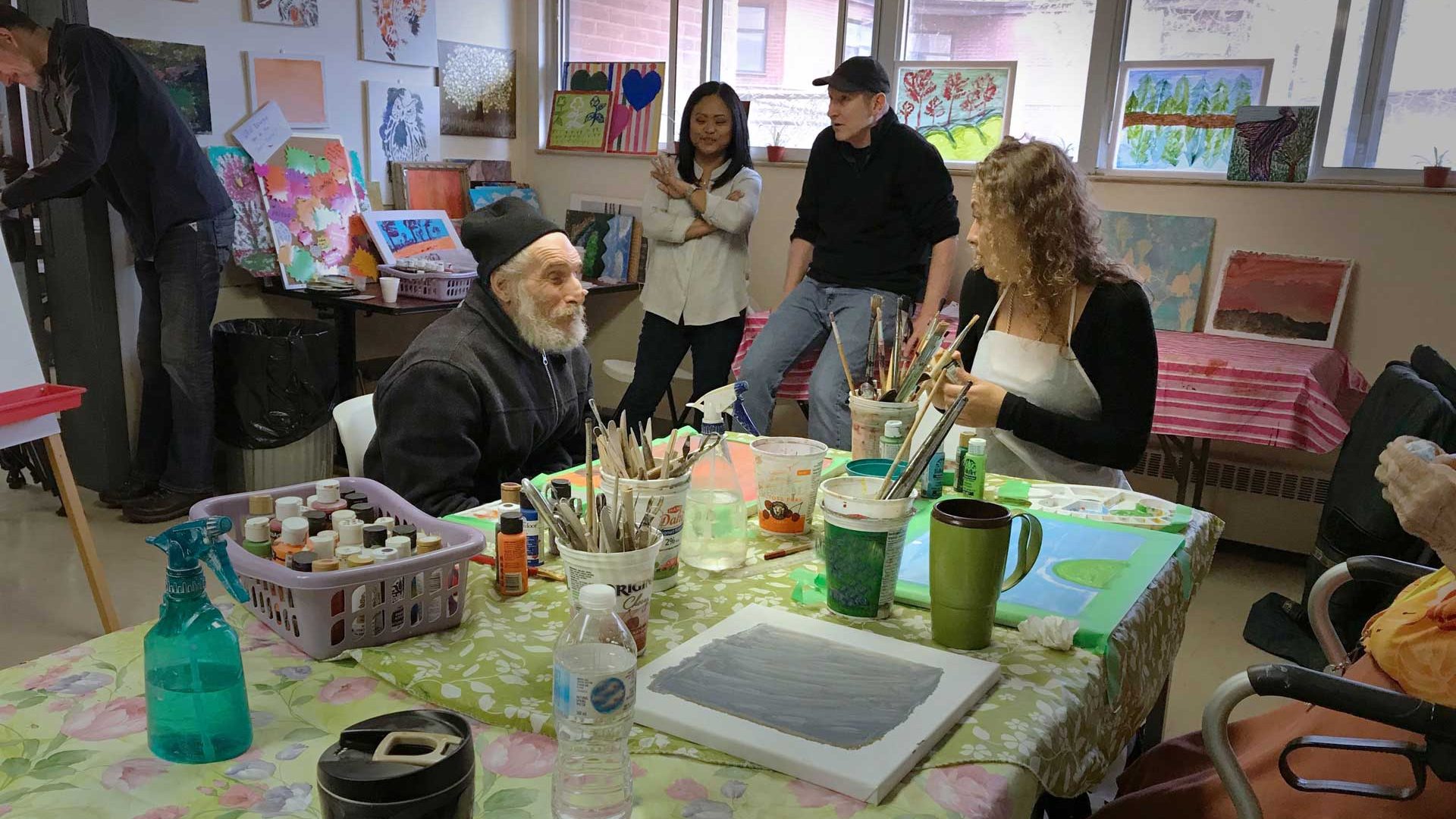 CBC OUR TORONTO Marivel visiting 220 Oak Street art studio to film segment